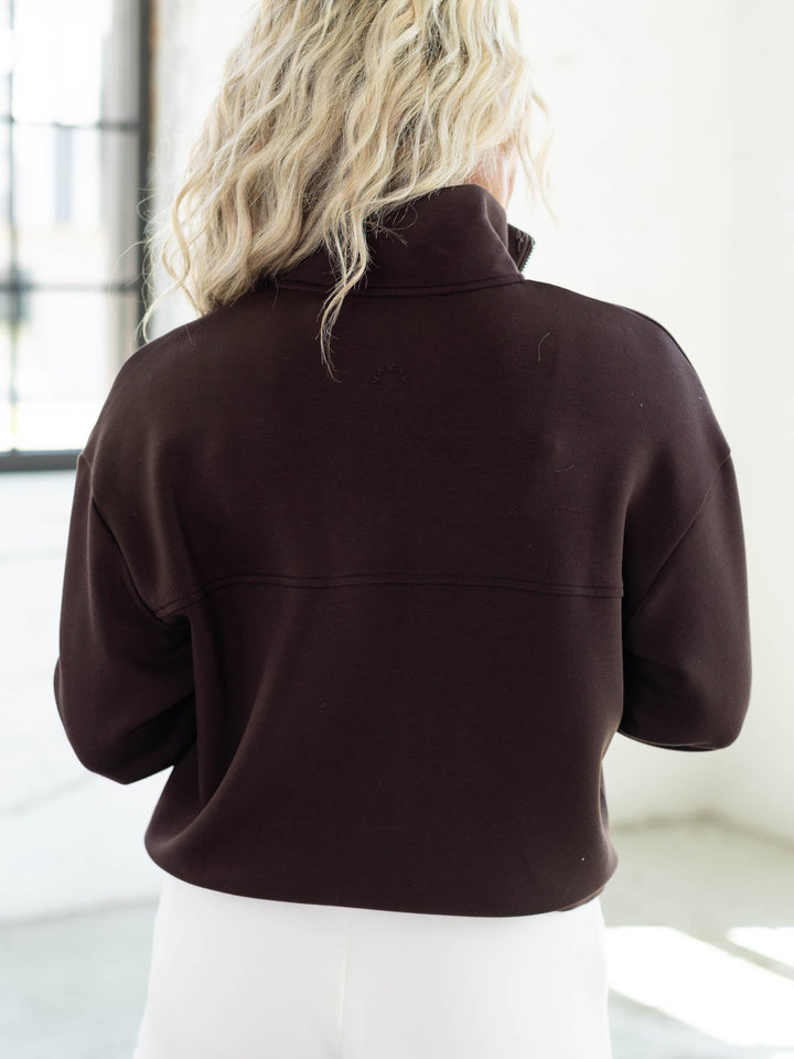 VARLEY Sian Cropped Half Zip Midlayer