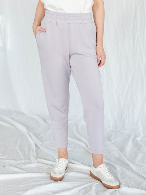 light purple slim tapered pant