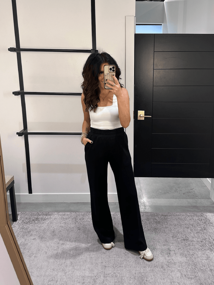 black wide leg pant