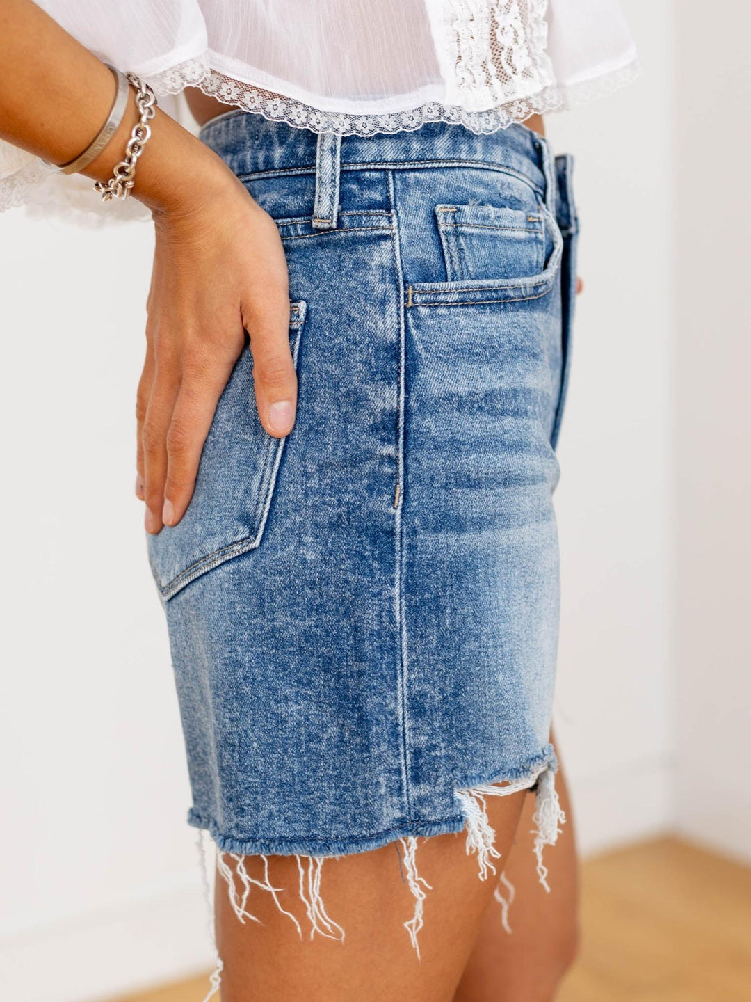 boyfriend denim shorts