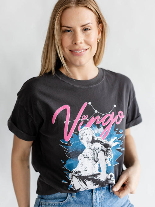 washed virgo astrology tee