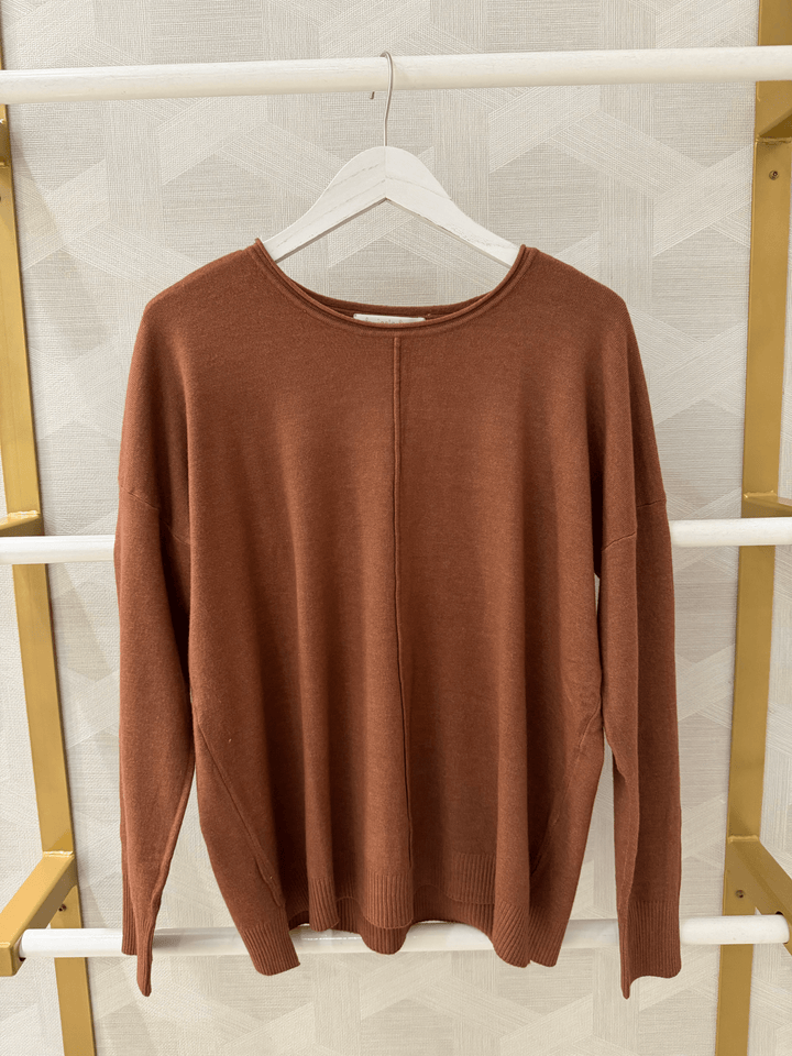 dark camel lightweight sweater