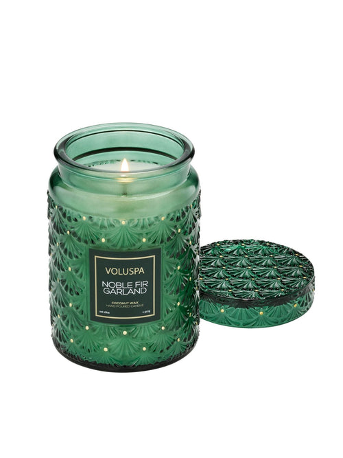 Voluspa Noble Fir Garland 18oz Jar CandleCandles