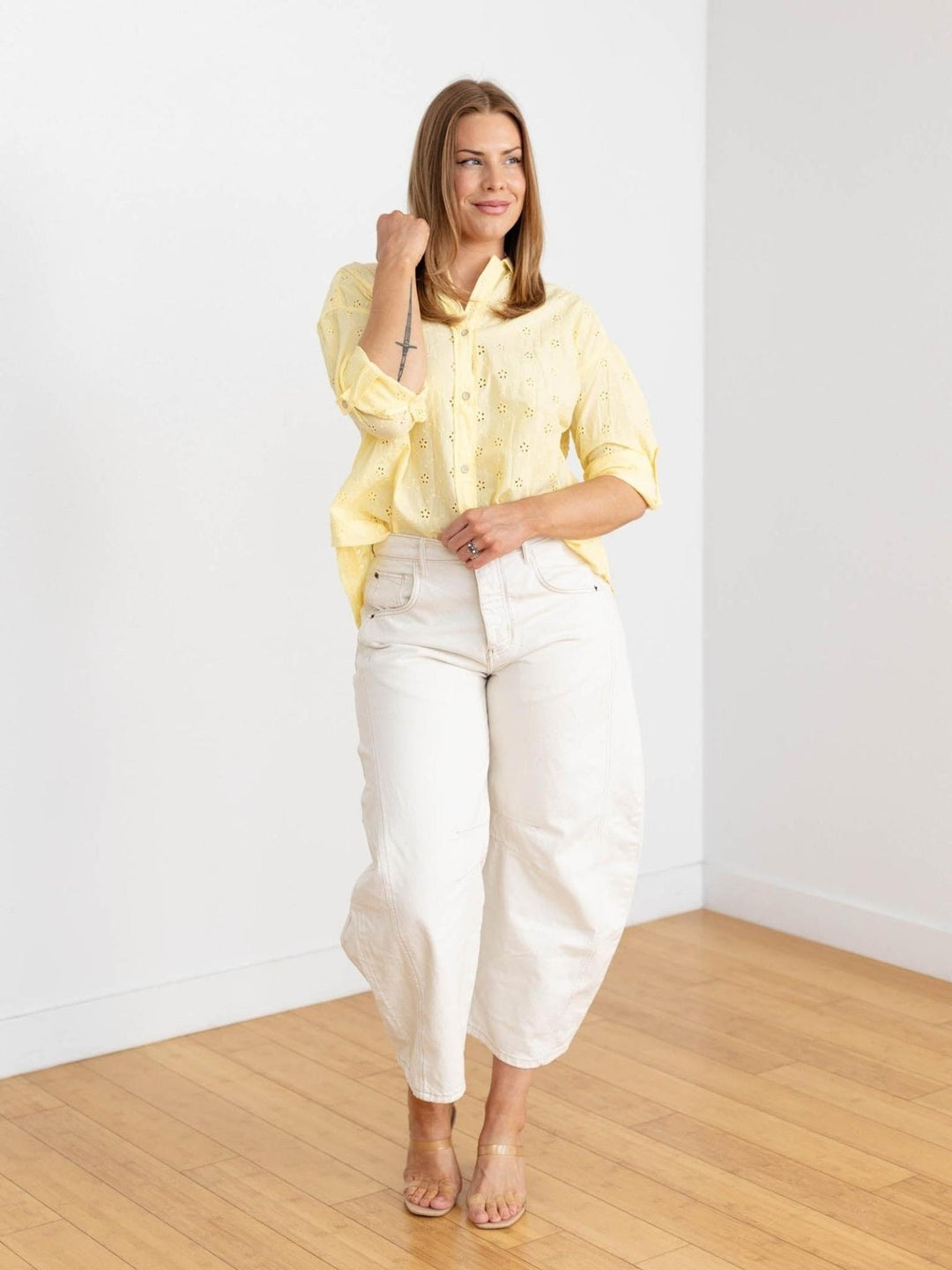 Washed Eyelet Shirt