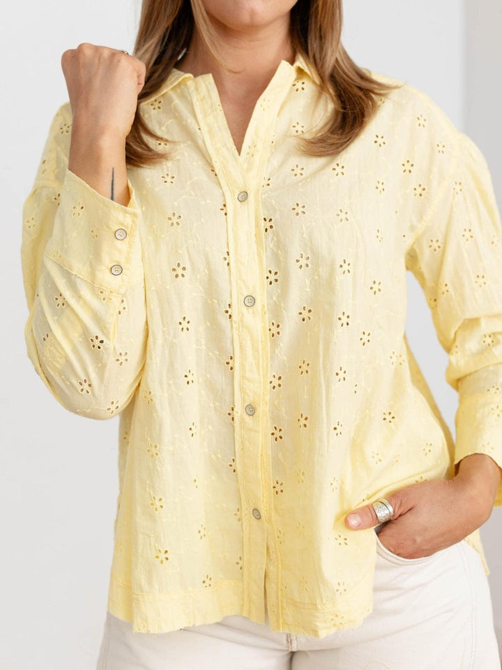 Washed Eyelet Shirt