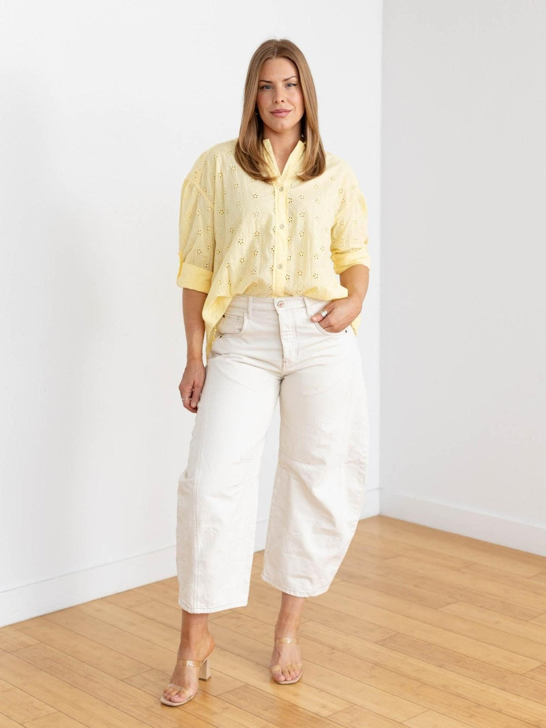 Washed Eyelet Shirt