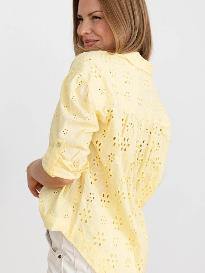 Washed Eyelet Shirt