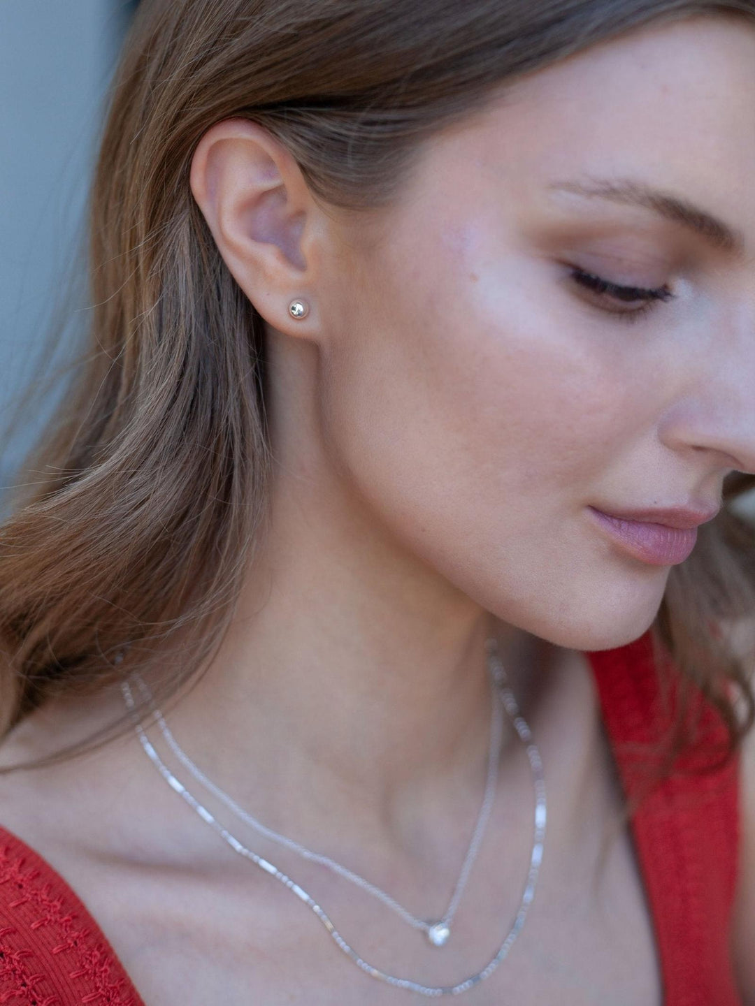 Water Resistant Double Layered Rhinestone Necklace