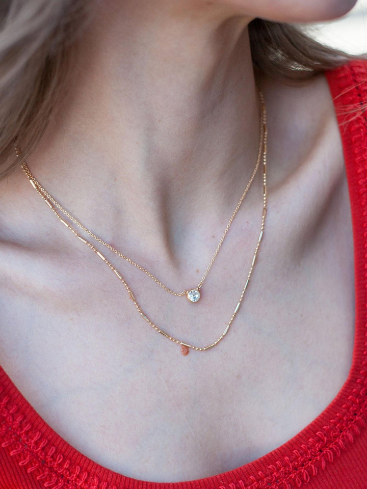 Water Resistant Double Layered Rhinestone Necklace