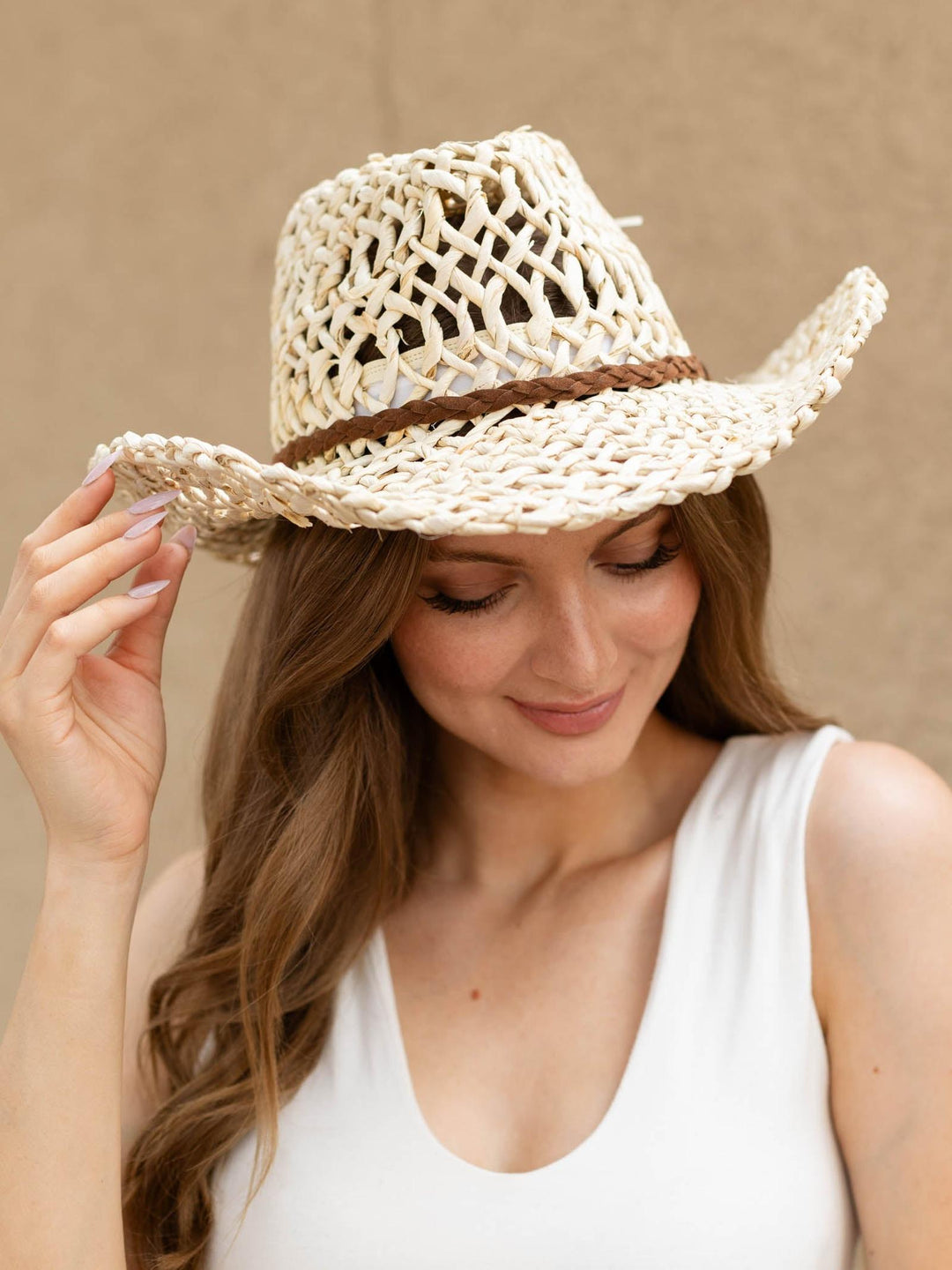 Western Loose Weave Cowboy Hat