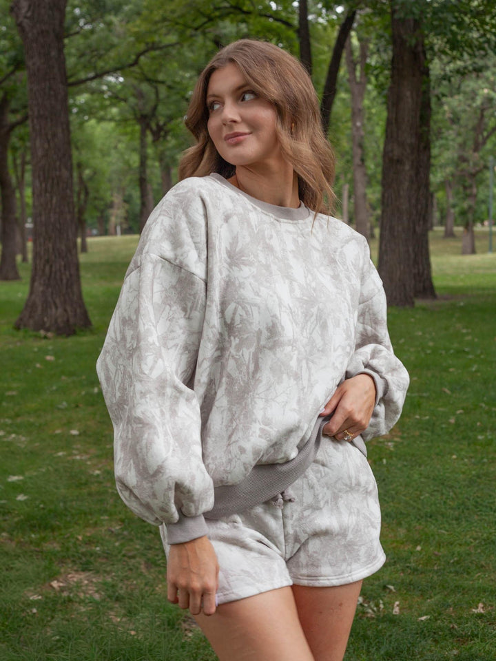 Woodland Camo Crewneck Top
