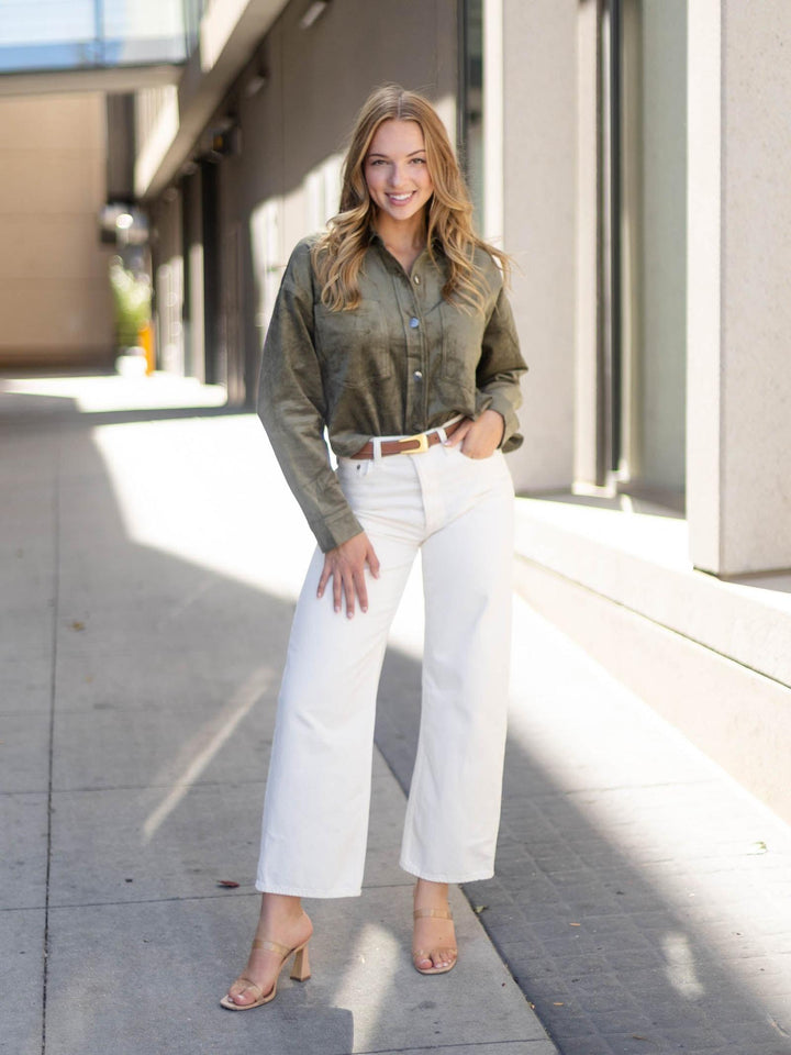 Z Supply All Day Cropped Suede Jacket