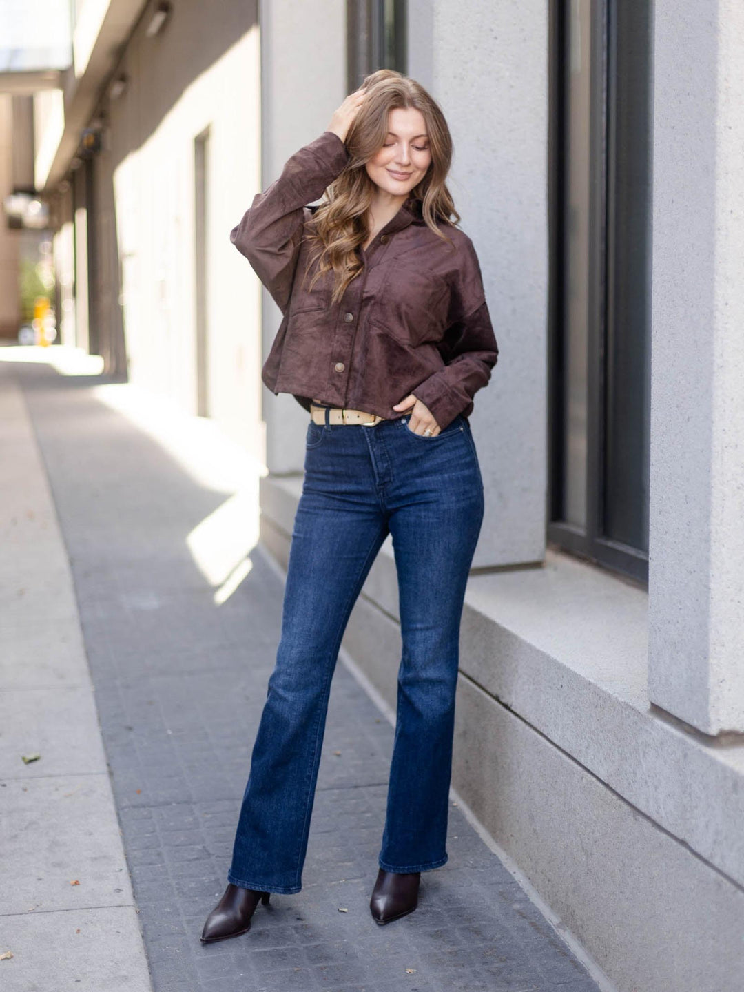 Z Supply All Day Cropped Suede Jacket
