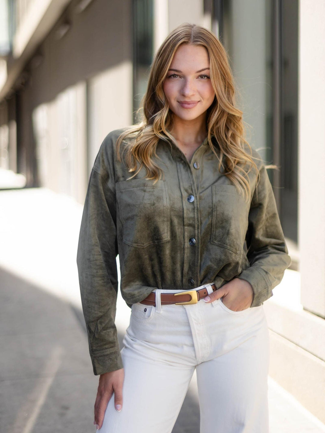 Z Supply All Day Cropped Suede Jacket