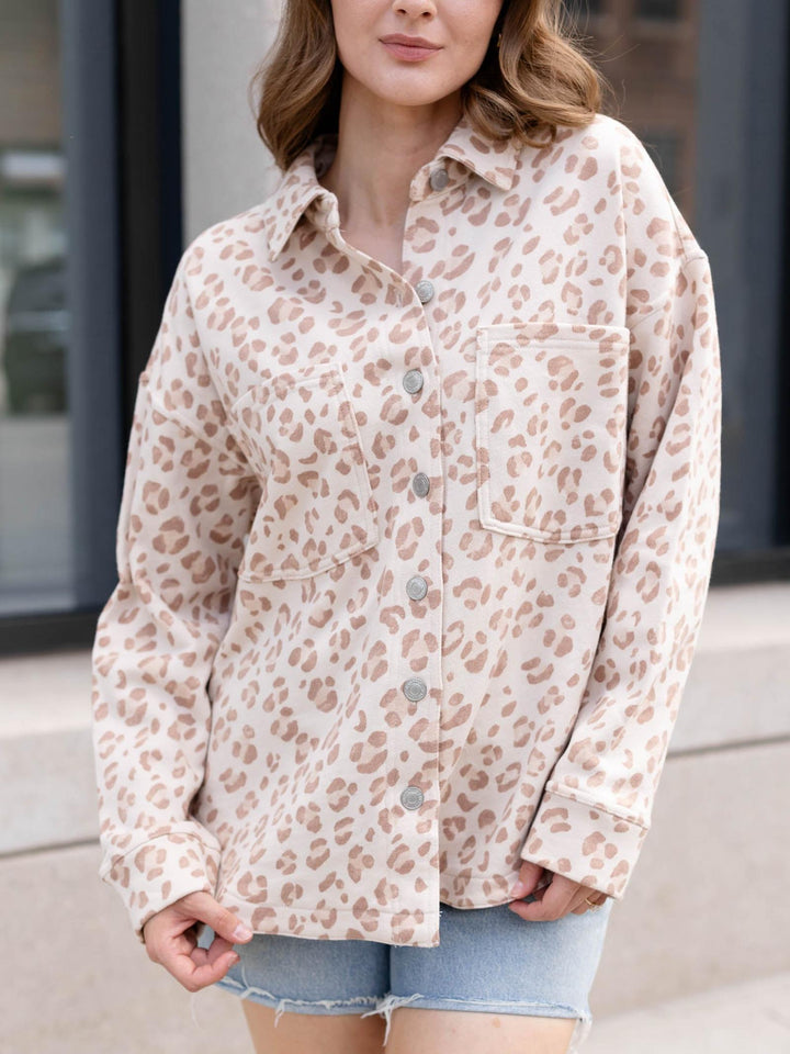 Z Supply All Day Knit Leopard Jacket