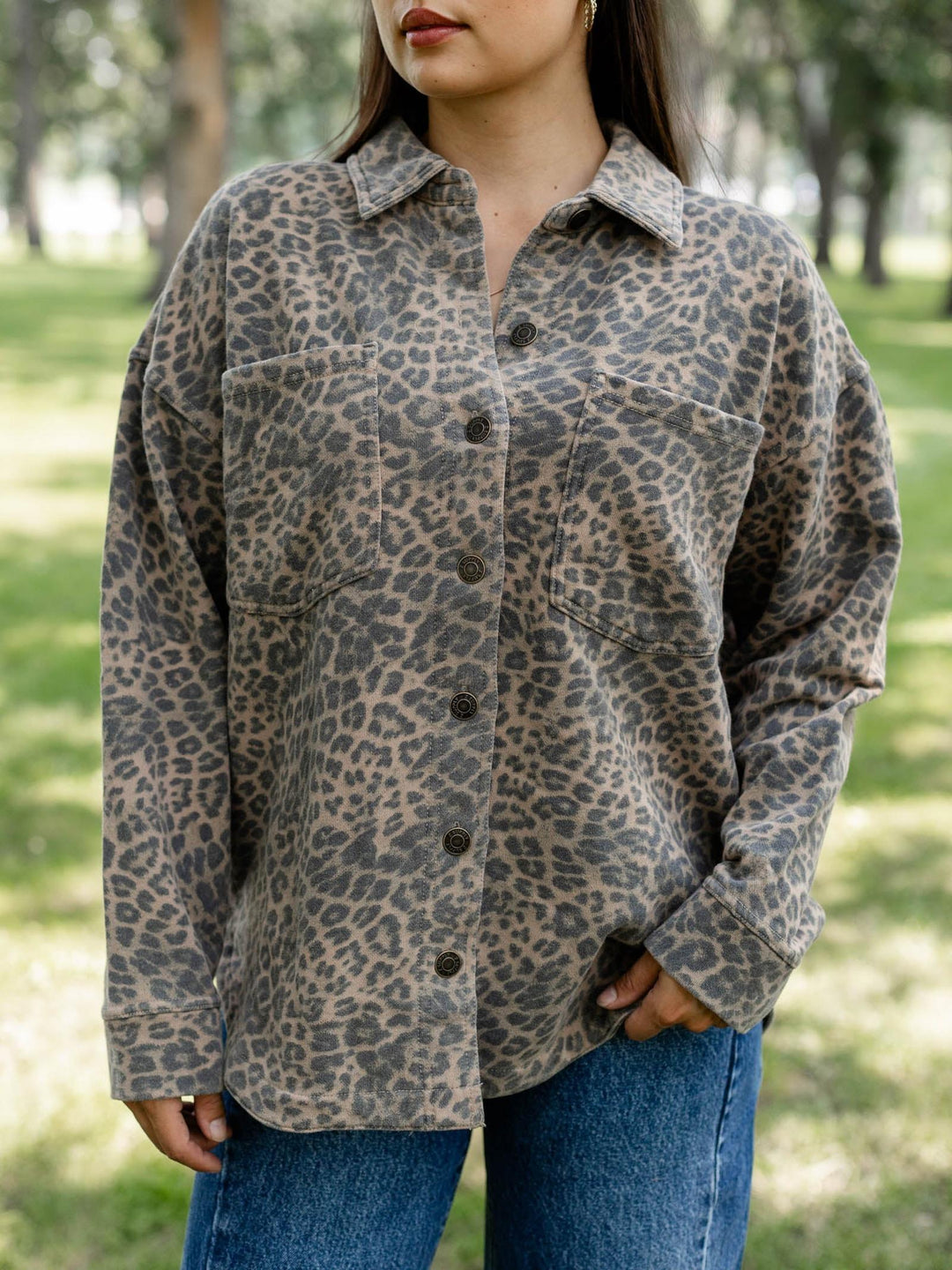 leopard print shacket