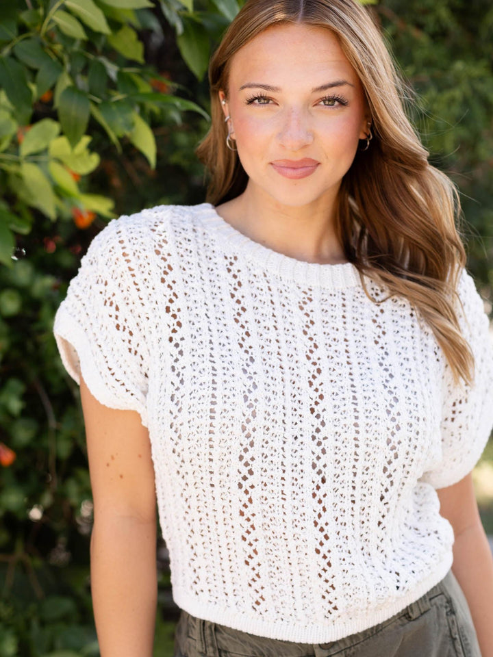 crochet knit top