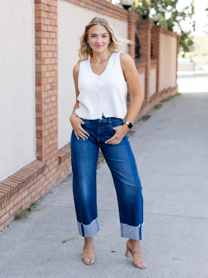 fuzzy sweater knit vest