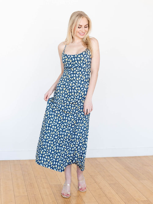 stretchy floral dress