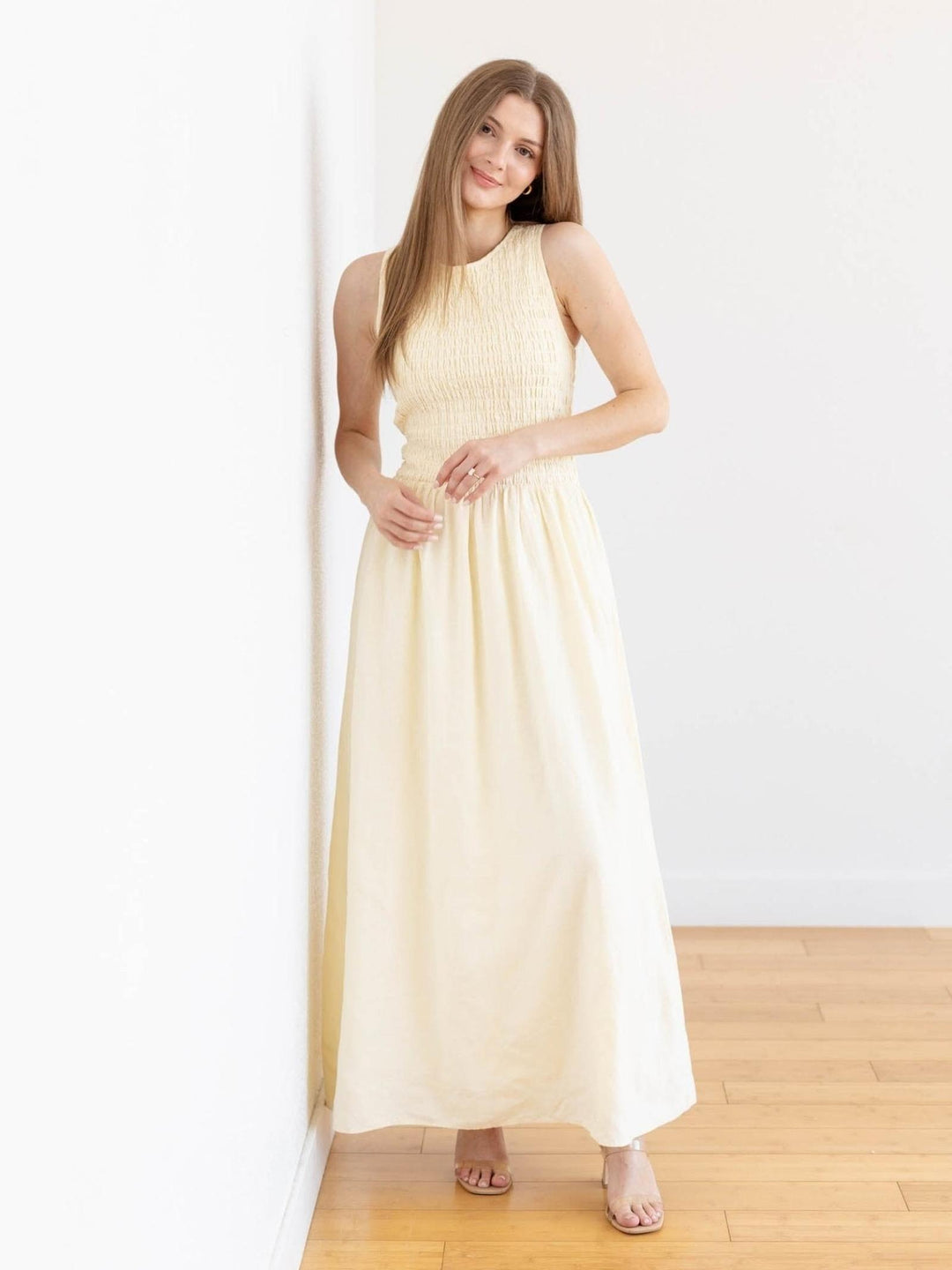 yellow maxi dress