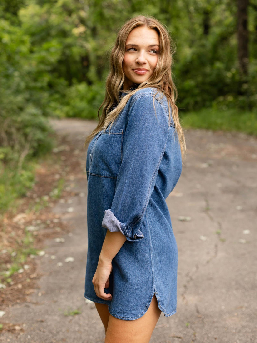 Z Supply Lucie Denim Shirt Dress Dreamstate / Large