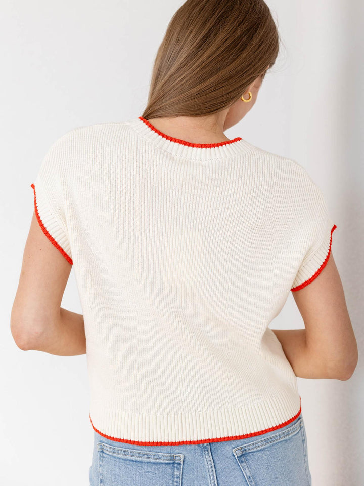 vintage american flag knit sweater