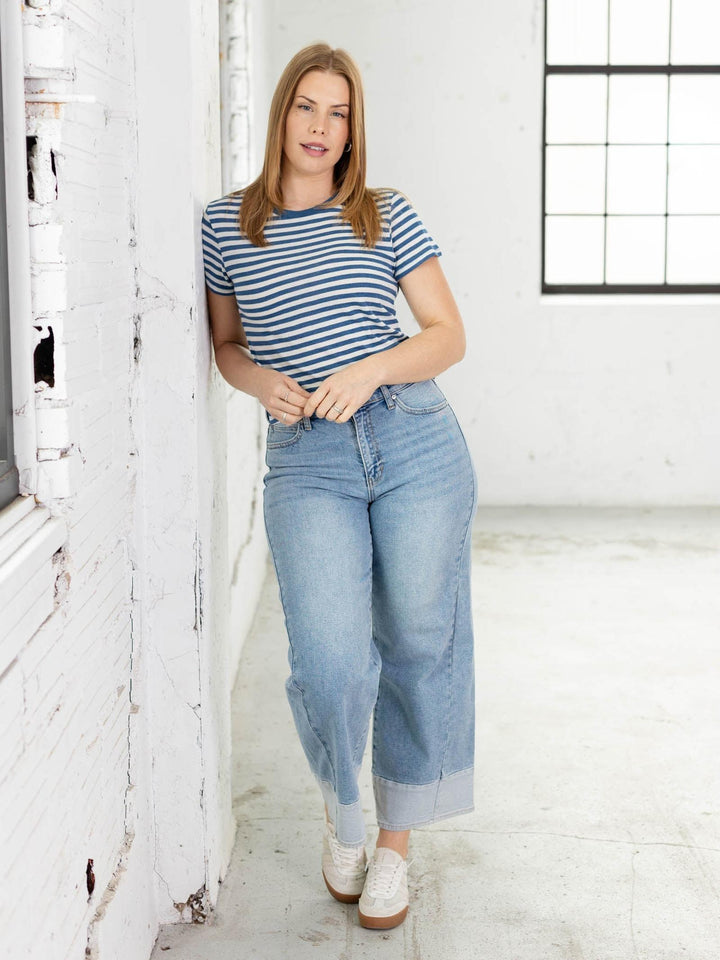 lightweight striped t shirt
