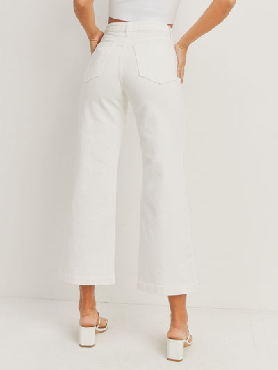 cropped white denim