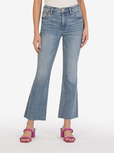 cropped flare denim