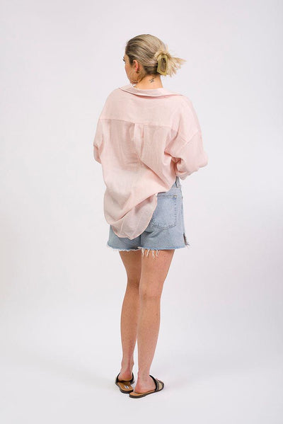 lightweight oversized button up