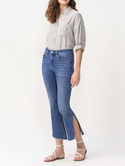 side slit denim