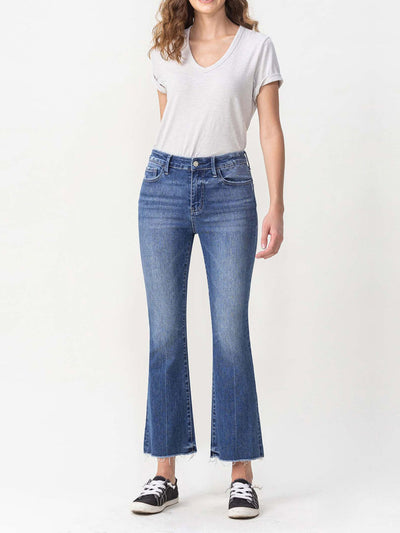 crop flare denim