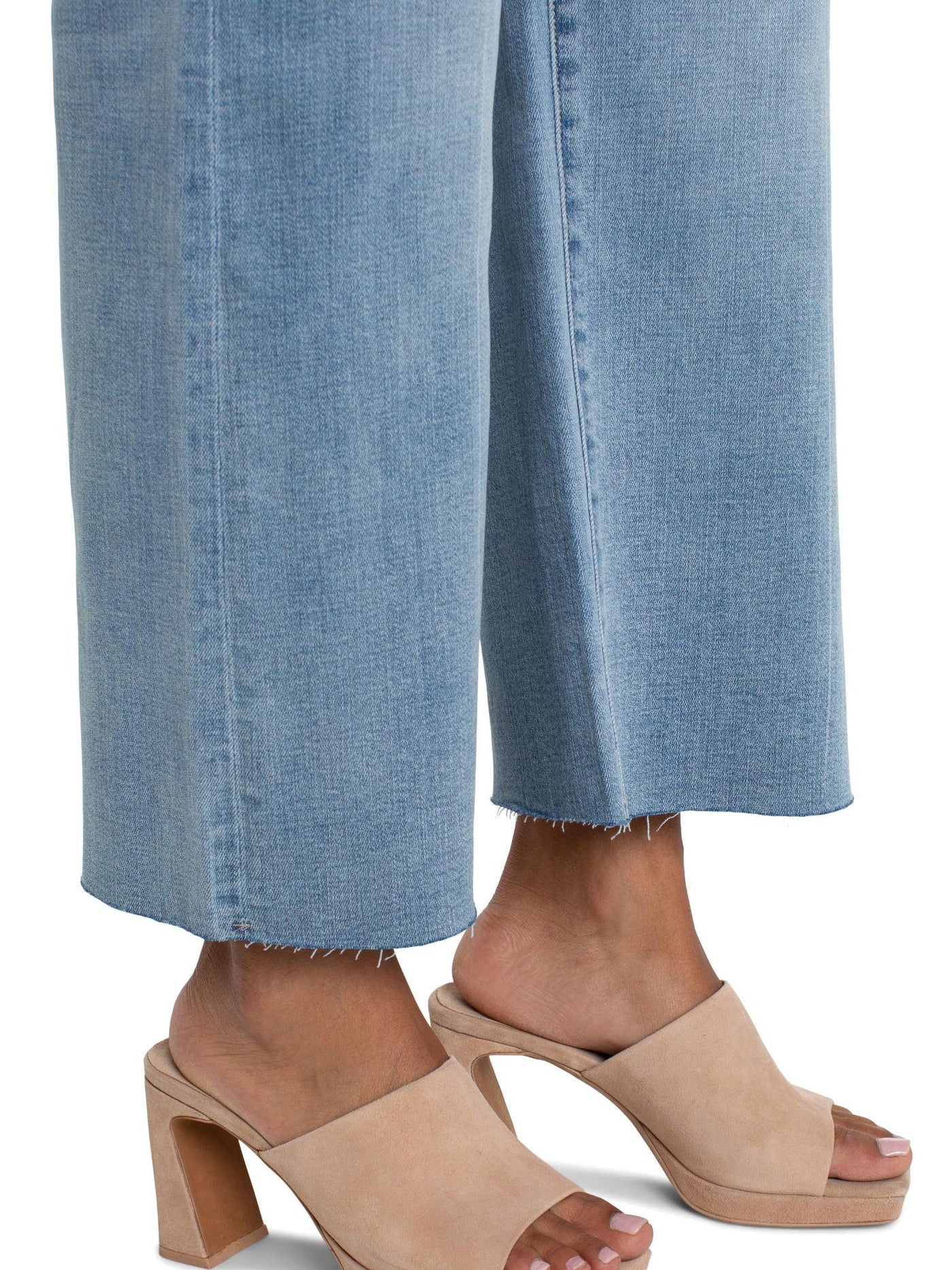 raw hem cropped pants