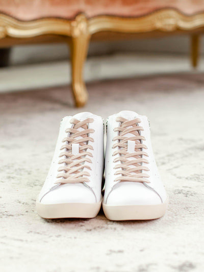 printed white sneaker