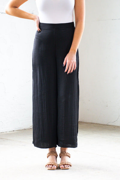 side slit woven pants