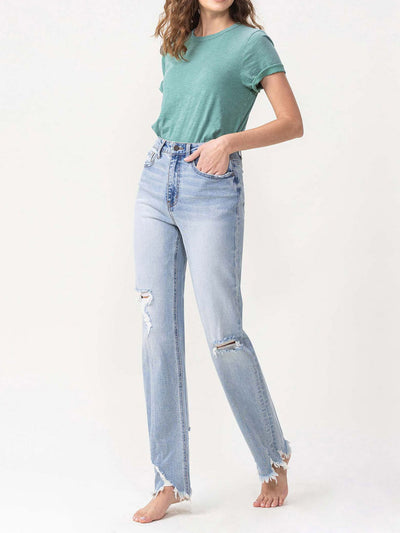 distressed relaxed jeans