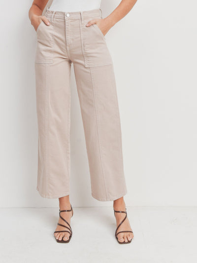wide leg cargo denim