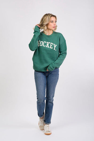 green hockey pullover