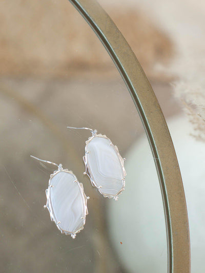 large stone earring
