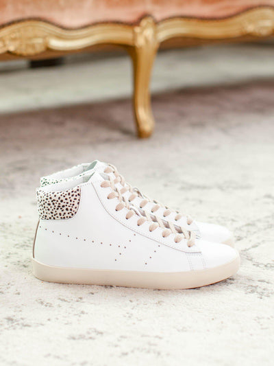 high top spotted sneaker