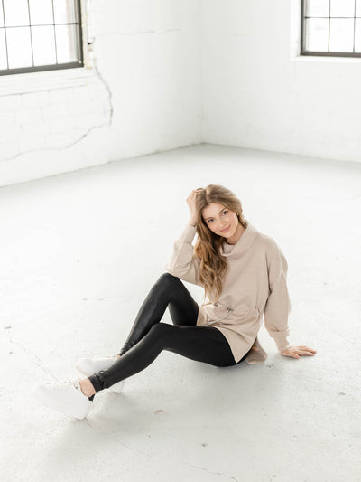 funnel neck sweatshirt