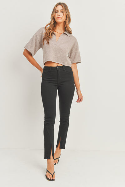 slim black denim