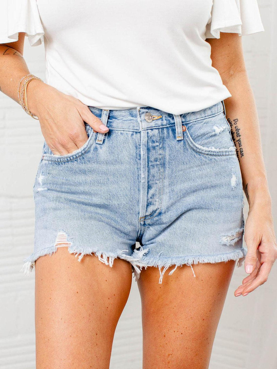 AGOLDE-AGOLDE Swapmeet Parker Denim Shorts - Leela and Lavender