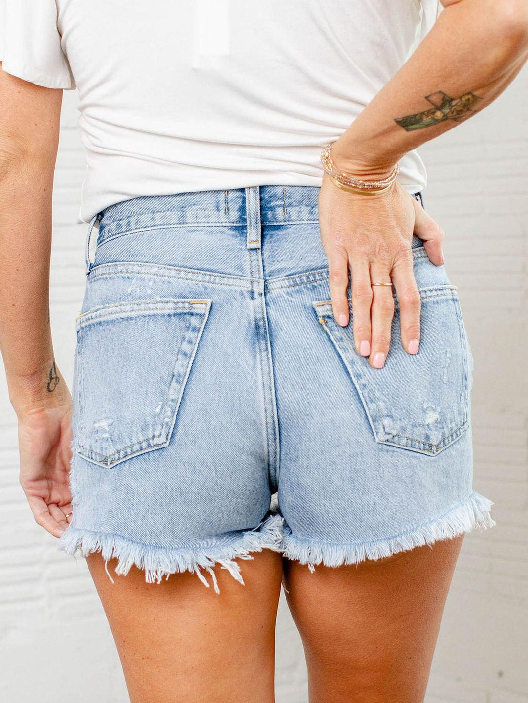 AGOLDE-AGOLDE Swapmeet Parker Denim Shorts - Leela and Lavender