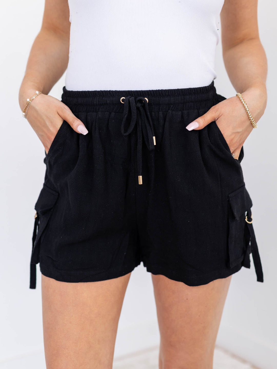 Allie Rose Side Cargo ShortNon-Denim Shorts/Skirts