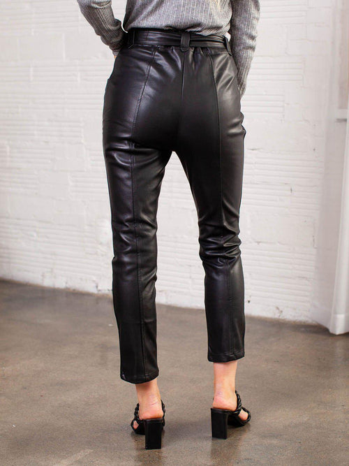 Bishop + Young-Bishop & Young Harper Vegan Leather Paperbag Pant - Leela and Lavender