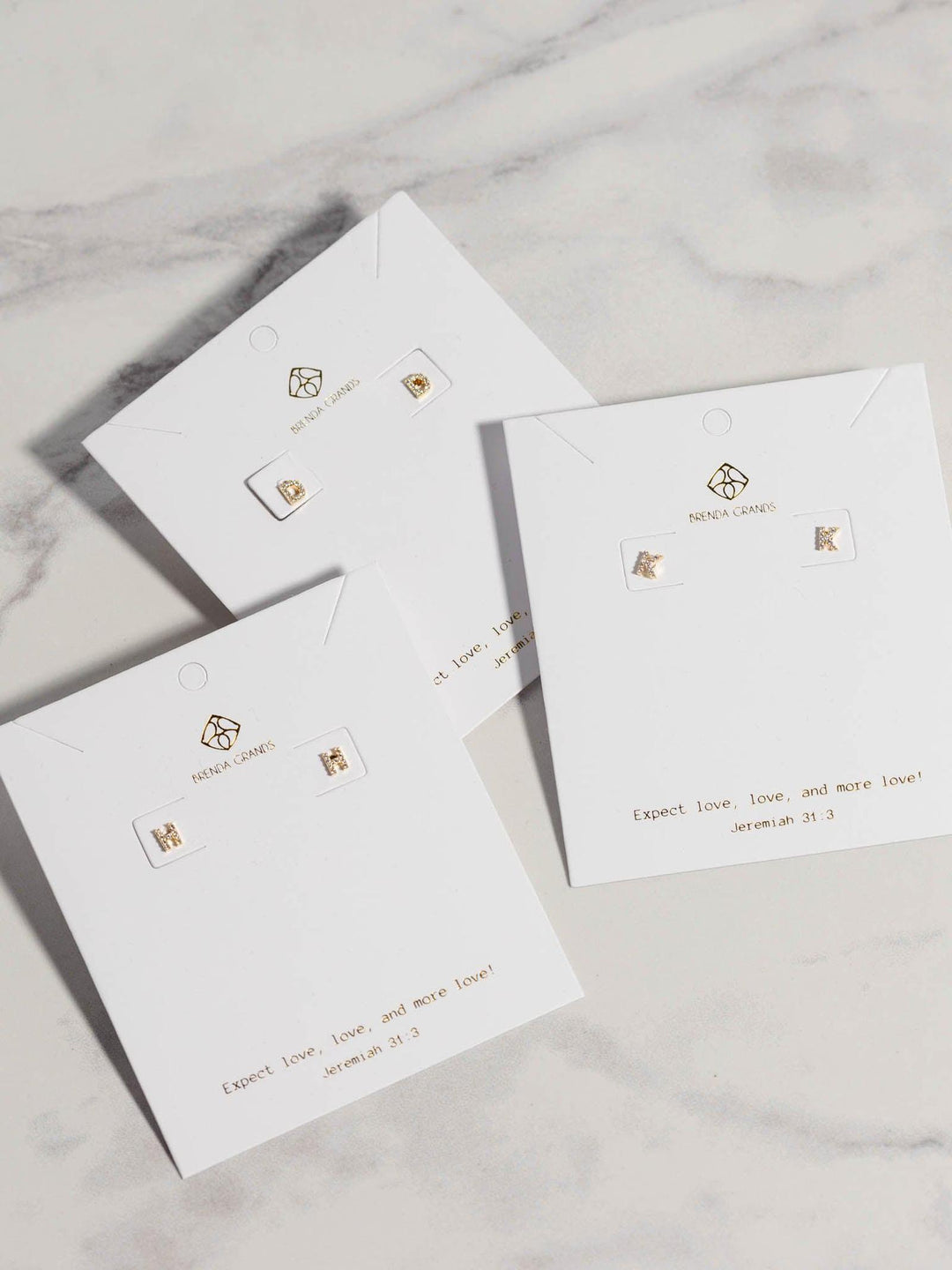 Brenda Grands-Brenda Grands Initial Studs - Leela and Lavender