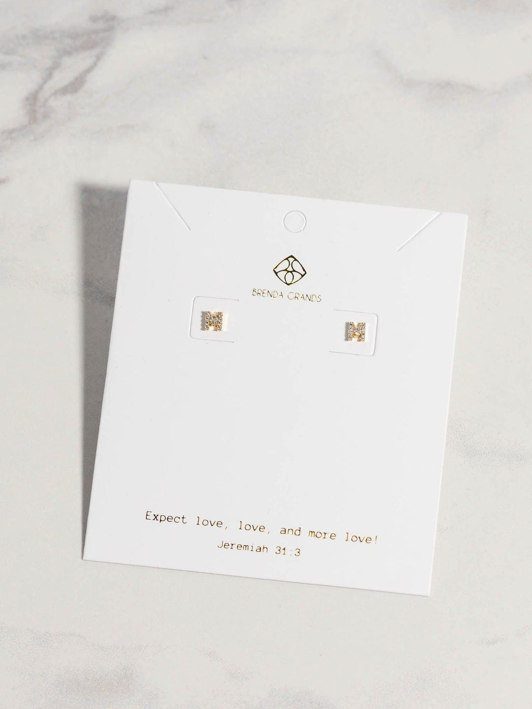 Brenda Grands-Brenda Grands Initial Studs - Leela and Lavender