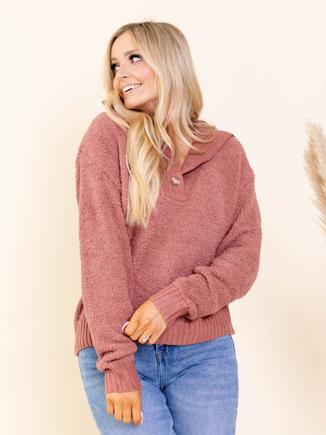 Be Cool-Button Cozy Sweater - Leela and Lavender