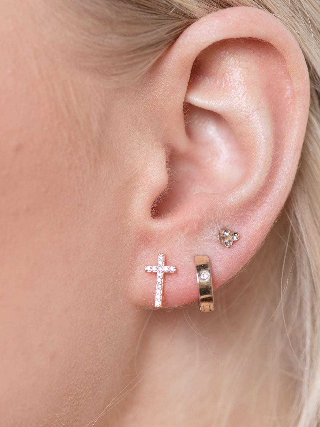 New Prospects-CZ Cross Earrings - Leela and Lavender